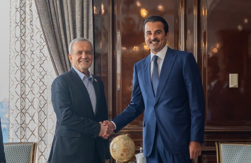 أمير قطر والرئيس الإيراني يبحثان مستجدات هرمز وإمدادات الطاقة